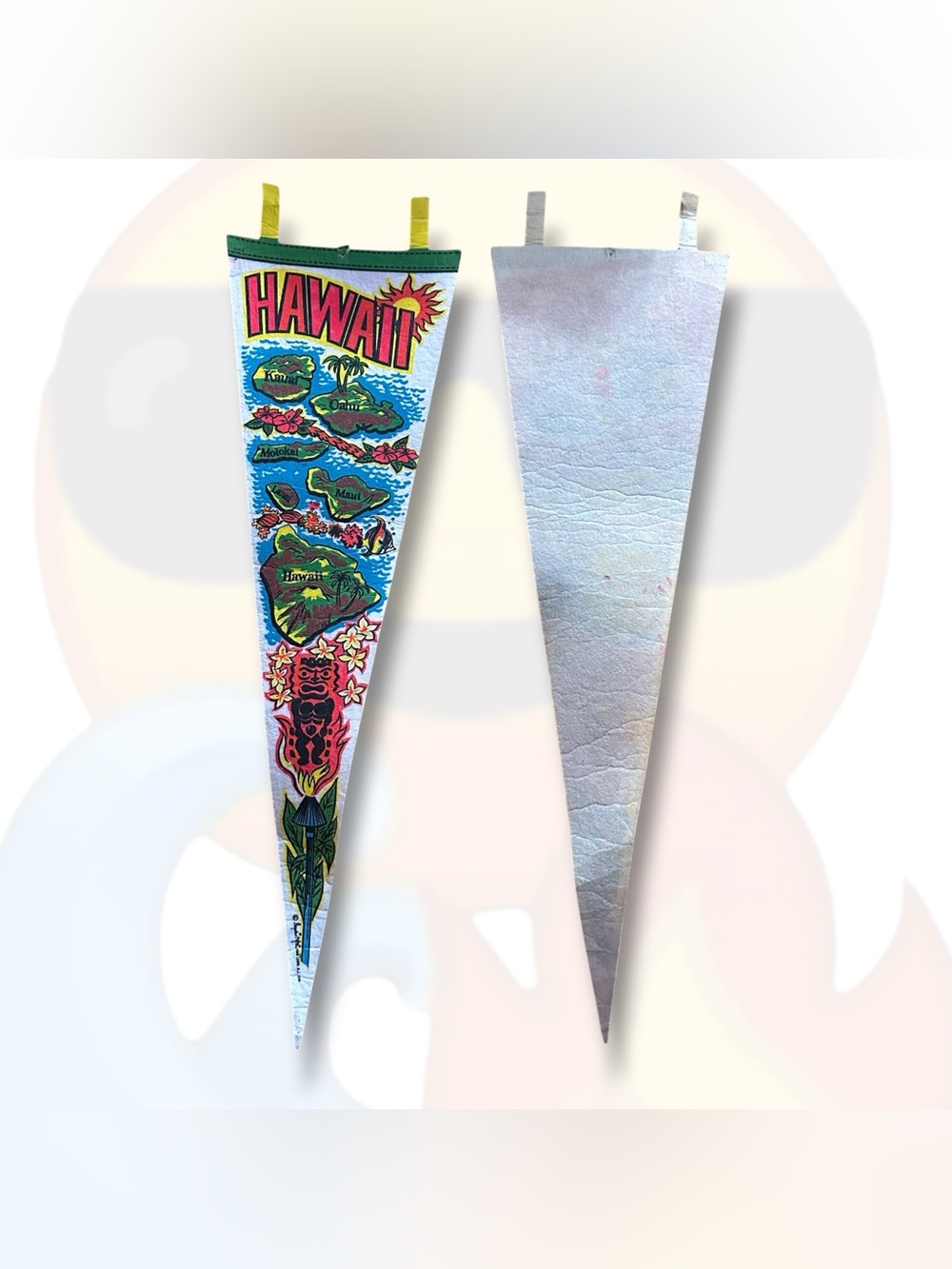 Vintage 1974 Hawaii Imprint Art Felt Pennant